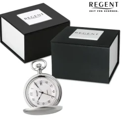 Regent Herren Taschenuhr Analog Gehäuse silber URP732