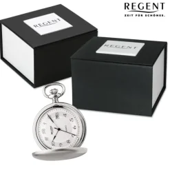 Regent Herren Taschenuhr Analog Gehäuse silber URP733