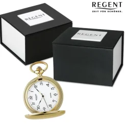 Regent Herren Taschenuhr Analog Gehäuse gold URP736