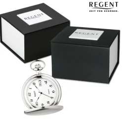Regent Herren Taschenuhr Analog Gehäuse silber URP734