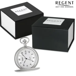Regent Herren Taschenuhr Analog Gehäuse silber URP750