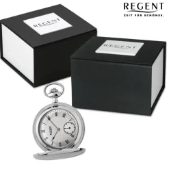 Regent Herren Taschenuhr Analog Gehäuse silber URP772