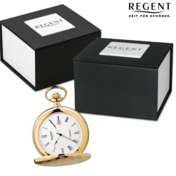 Regent Herren Taschenuhr Analog Gehäuse gold URP738