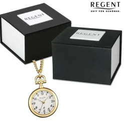 Regent Herren Taschenuhr Analog Gehäuse gold URP765