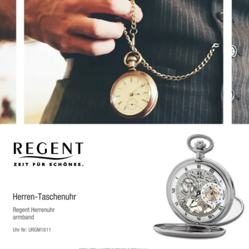 Regent Herren Taschenuhr Analog GM-2210 Mechanisch URGM1611