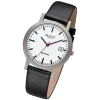Regent Herren-Armbanduhr 32-F-1108 Quarz-Uhr Titan-Armband schwarz URF1108