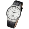 Regent Herren-Armbanduhr 32-FR-217 Funkuhr Leder-Armband schwarz URFR217