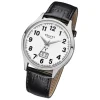 Regent Herren-Armbanduhr 32-FR-228 Funkuhr Leder-Armband schwarz URFR228