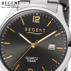 Regent Herren-Armbanduhr F-1177 Quarz-Uhr Edelstahl-Armband silber UR1153401