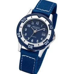 Regent Jugend Armbanduhr Analog Textilarmband blau URF1366