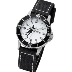 Regent Jugend Armbanduhr Analog Textilarmband schwarz weiß URF1374