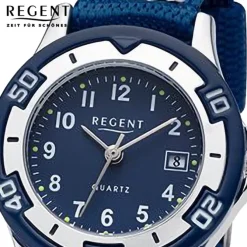 Regent Jugend Armbanduhr Analog Textilarmband blau URF1366