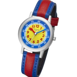 Regent Kinderuhr Armbanduhr Analog PURarmband blau rot URF1472