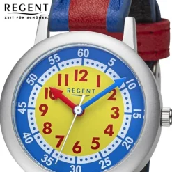 Regent Kinderuhr Armbanduhr Analog PURarmband blau rot URF1472