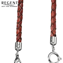 Regent Taschenuhr Herren P-39 Quarz-Uhr mit Lederkette und Ledertäschchen URP039