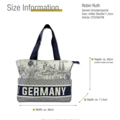 Robin Ruth Baumwolle Polyester navy beige OTG3007M