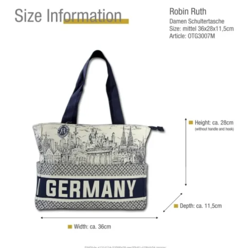 Robin Ruth Baumwolle Polyester navy beige OTG3007M