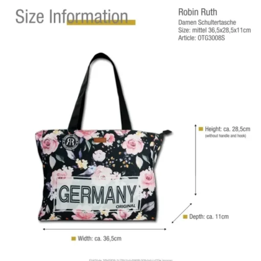 Robin Ruth Baumwolle Polyester schwarz rosa OTG3008S