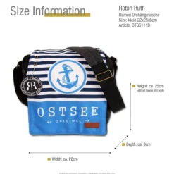 Robin Ruth Baumwolle Polyester schwarz hellblau OTG5111B