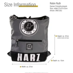 Robin Ruth Rucksack Polyester hellgrau schwarz ORG120J