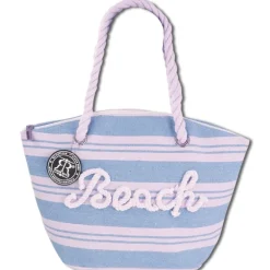 Robin Ruth Strandtasche Baumwolle Polyester hellblau beige OTG2200H