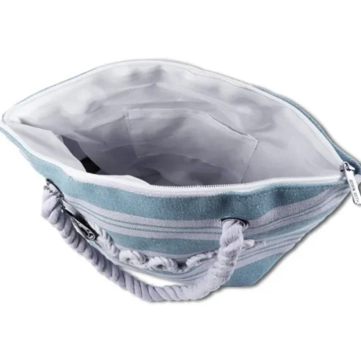 Robin Ruth Strandtasche Baumwolle Polyester hellblau beige OTG2200H