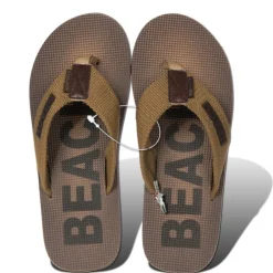 Robin Ruth Zehentrenner braun Canvas Band Flip Strandschuh 39-40 HZG400NS