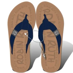 Robin Ruth Zehentrenner blau Canvas Band Flip Strandschuh 40-41 HZG201BL