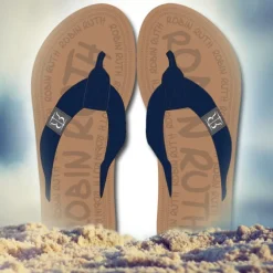 Robin Ruth Zehentrenner blau Canvas Band Flip Strandschuh 40-41 HZG201BL