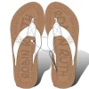 Robin Ruth Zehentrenner weiß Canvas Band Flip Strandschuh 36-37 HZG201WS