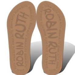 Robin Ruth Zehentrenner weiß Canvas Band Flip Strandschuh 36-37 HZG201WS