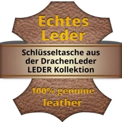 Schlüsseltasche Leder schwarz, pink Schlüsseletui DrachenLeder OPS904P