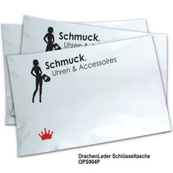 Schlüsseltasche Leder schwarz, pink Schlüsseletui DrachenLeder OPS904P