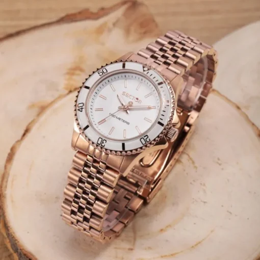 Sector Damen Armbanduhr Analog Edelstahlarmband roségold USE53161531