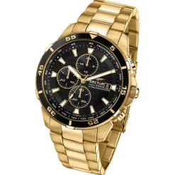 Sector Herren Armbanduhr Chrono Edelstahlarmband gold USE73643008