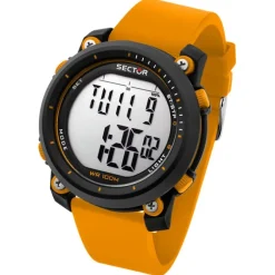 Sector Herren Armbanduhr Digital Silikonarmband orange USE51546001