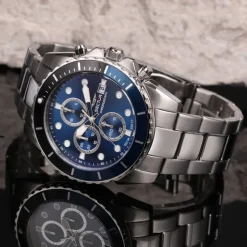 Sector Herren Armbanduhr Chrono Edelstahlarmband silber USE73776003