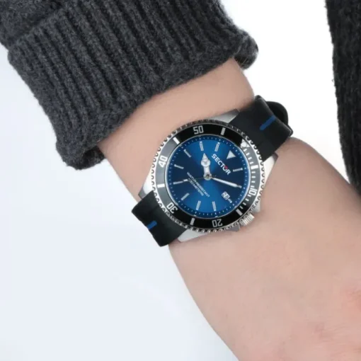 Sector Herren Armbanduhr Analog Silikonarmband schwarz USE51161037