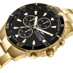 Sector Herren Armbanduhr Chrono Edelstahlarmband gold USE73643008