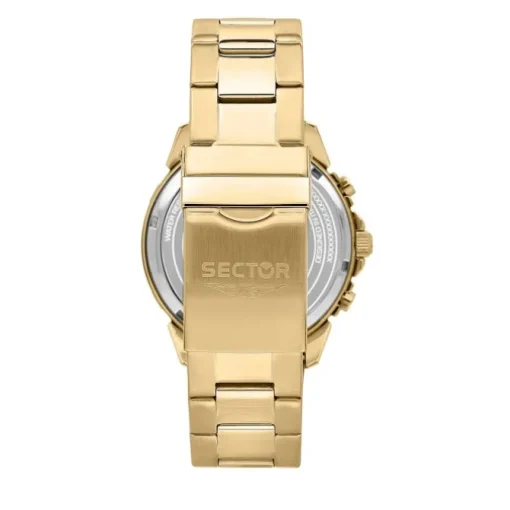 Sector Herren Armbanduhr Chrono Edelstahlarmband gold USE73643008