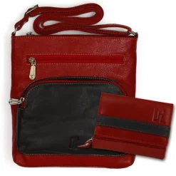 + Set Leder rot DrachenLeder Geschenkset 2tlg. OSZ100R