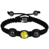 Shamballa Armband original Sterlinx mit 1 gelben Glitzerkugel SHS11Y