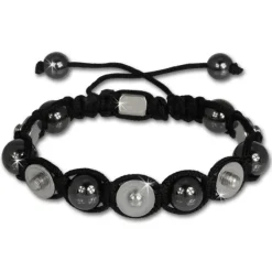 Shamballa Armband original Sterlinx mit 5 Edelstahl Kugel-Fassungen SHA51