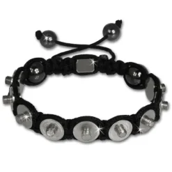 Shamballa Armband original Sterlinx mit 9 Edelstahl Kugel-Fassungen SHA90