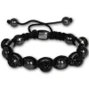 Shamballa Armband original Sterlinx mit 5 schwarze Glitzerkugeln SHS51S