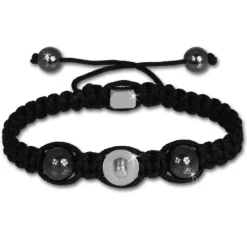 Shamballa Armband original Sterlinx mit 1 Edelstahl Kugel-Fassung SHA11