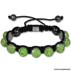 Shamballa Armband original Sterlinx mit 9 Edelstahl Kugel-Fassungen SHA90