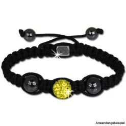 Shamballa Armband original Sterlinx mit 1 Edelstahl Kugel-Fassung SHA11
