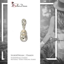 SilberDream 925 Charm Baby Schuh Armband Anhänger FC3011
