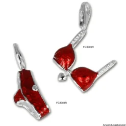 SilberDream 925 Charm Bikini BH Armband Anhänger Silber FC3005R